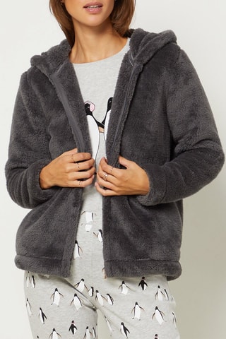 Pyjama 3 pièces Ved - Anthracite et noir - Etam