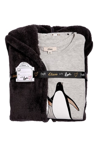 Pyjama 3 pièces Ved - Anthracite et noir - Etam