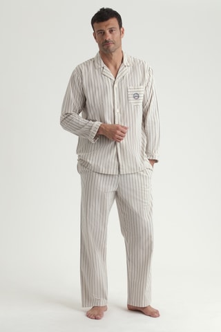 Pyjama Collaboration IDLF unisexe - Ecru et gris foncé - Dim