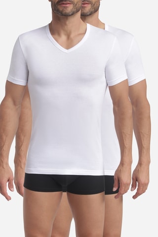 2 t-shirts Ecodim Coton - Blanc - Dim