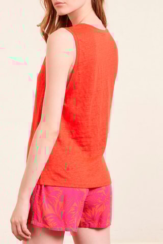 T-shirt en lin Beny - Orange- Etam