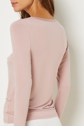 T-shirt Warm me up Lace - Rose poudré - Etam
