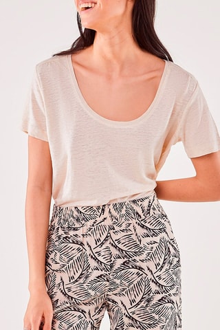 T-shirt en lin Sigrid Vanille - Etam