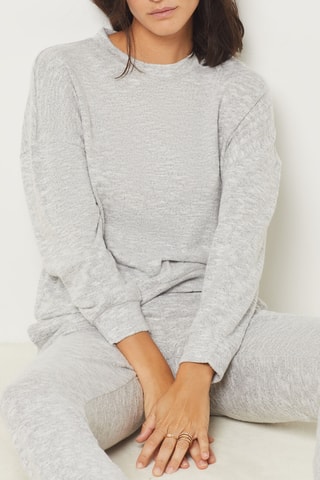 Sweat de pyjama Jue - Gris chiné - Etam