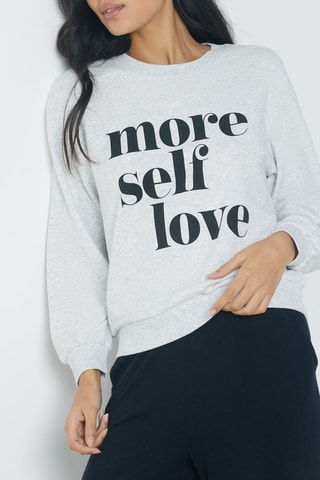 Sweat Danys - Gris clair chiné - Etam