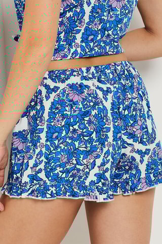 Short de pyjama - Bleu roi et blanc - Etam