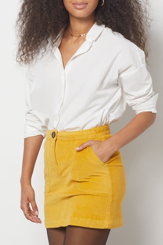 Minijupe en velours - Jaune - Etam