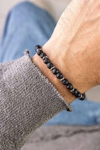 Pulseira - Pedras de lava - Marc Malone