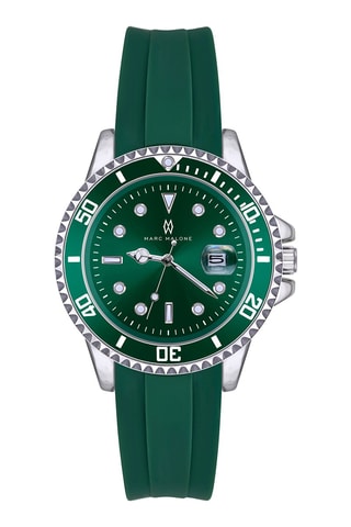 Relógio de quartzo em silicone - Verde - Marc Malone