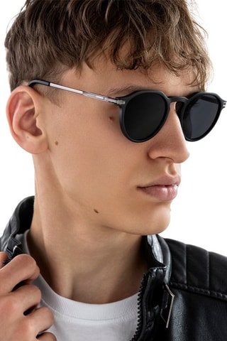 Óculos de sol polarizados unissexo - Cinzento e preto