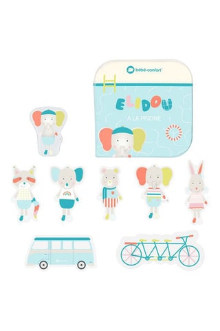 Estuche de juguetes para baño Elidou el elefante - 2 productos - Desde 10 meses