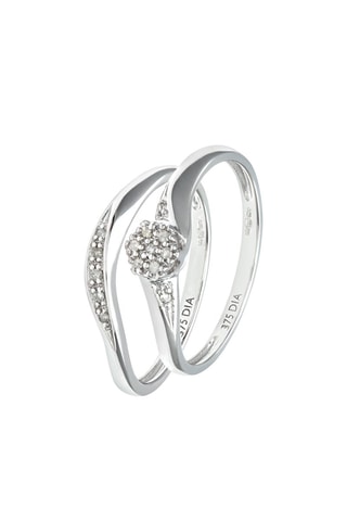 2 alliances -  Or blanc et diamants