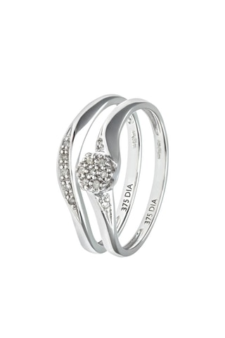 2 alliances -  Or blanc et diamants