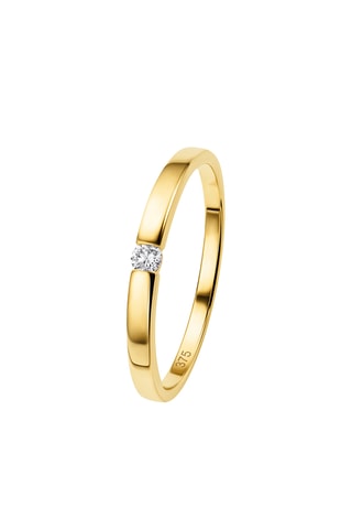 Solitaire - Or jaune et diamant