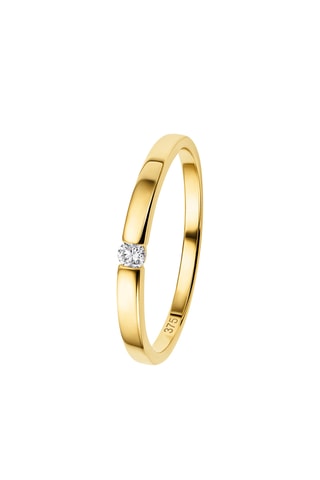 Solitaire - Or jaune et diamant