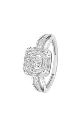 Bague - Or blanc et diamants