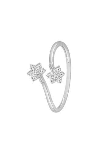 Bague - Or blanc et diamants