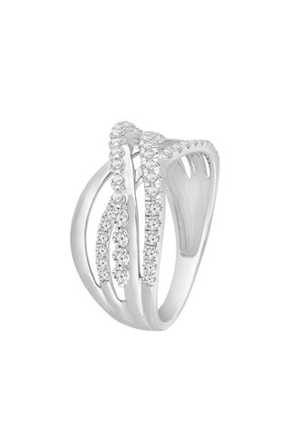 Bague - Or blanc et diamants