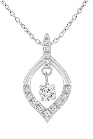 Collier - Or blanc et diamants