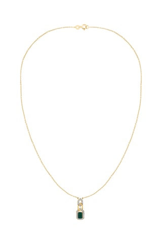 Collier - Or jaune, onyx et diamants