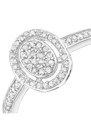 Solitaire - Or blanc et diamants