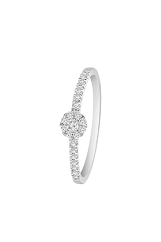 Bague - Or blanc et diamants