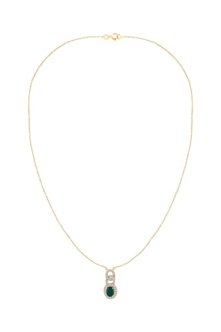 Collier - Or jaune, onyx et diamants