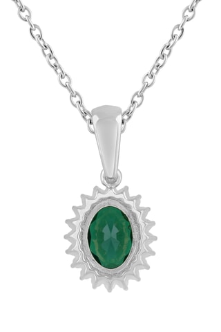 Collier - Or blanc, onyx et diamants