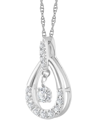Collier - Or blanc et diamants