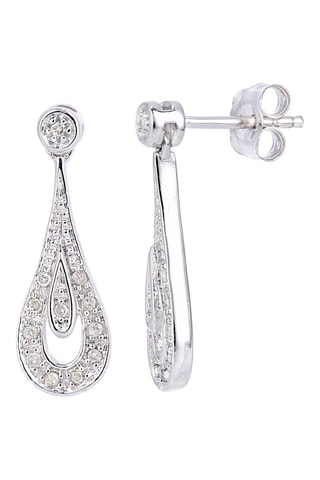 Boucles d'oreilles - Or blanc et diamants