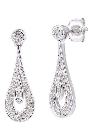 Boucles d'oreilles - Or blanc et diamants