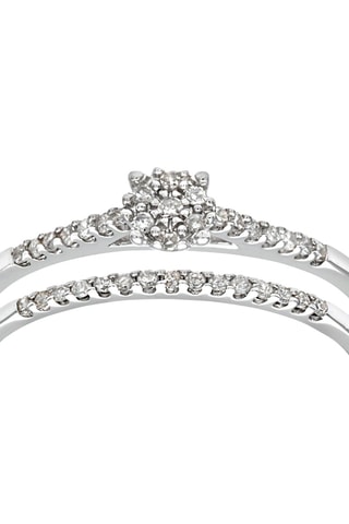 2 alliances  -  Or blanc et diamants