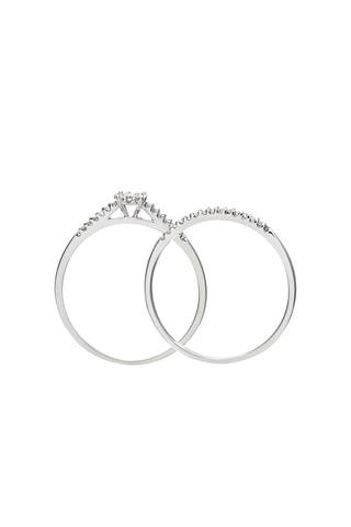 2 alliances  -  Or blanc et diamants