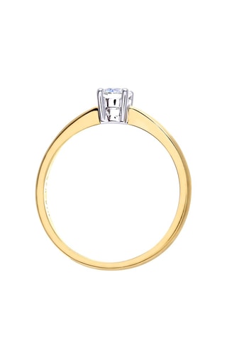 Solitaire - Or jaune et diamant