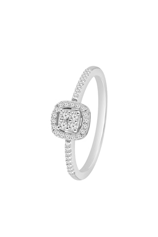 Bague - Or blanc et diamants