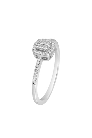 Bague - Or blanc et diamants