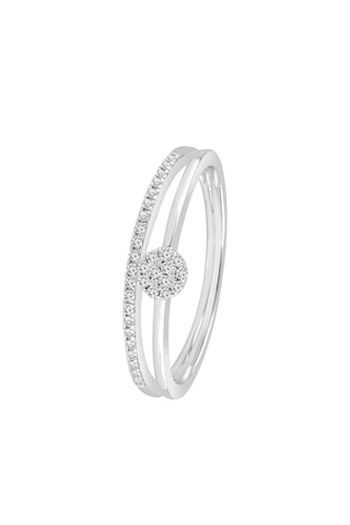 Bague - Or blanc et diamants