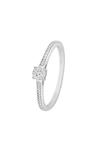 Bague - Or blanc et diamants