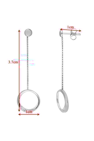 Boucles d'oreilles - Or blanc et diamants