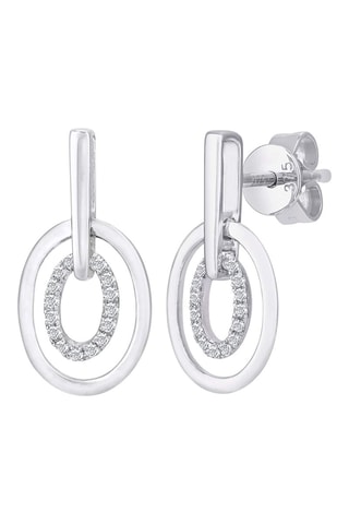 Boucles d'oreille - Or blanc et diamants