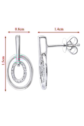 Boucles d'oreille - Or blanc et diamants