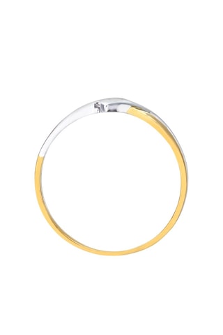 Bague  - Or blanc, or jaune et diamants
