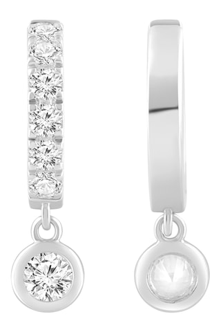 Créoles - Or blanc et diamants