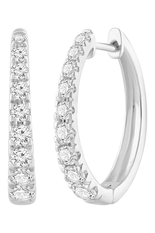 Créoles - Or blanc et diamants