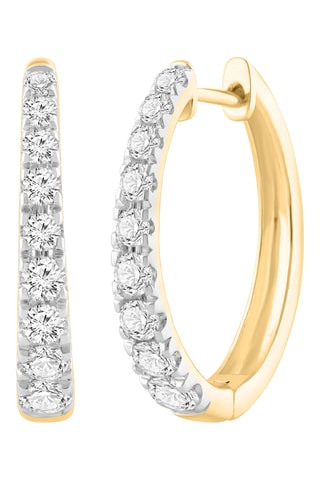 Créoles - Or jaune et diamants