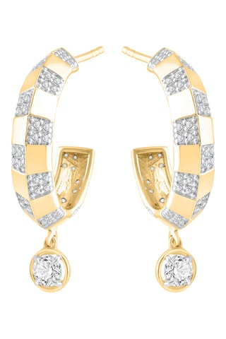 Créoles - Or jaune et diamants