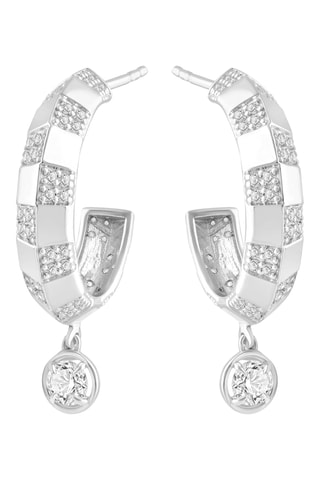 Créoles - Or blanc et diamants