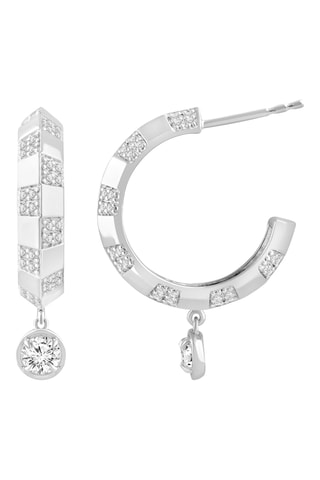 Créoles - Or blanc et diamants