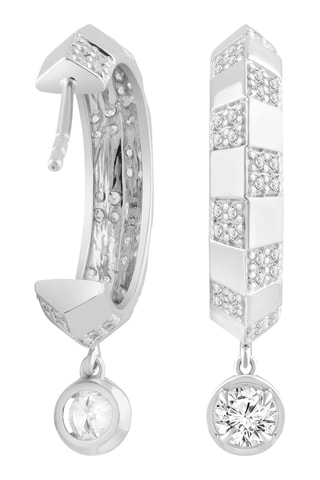 Créoles - Or blanc et diamants