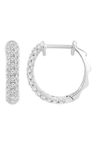 Créoles - Or blanc et diamants